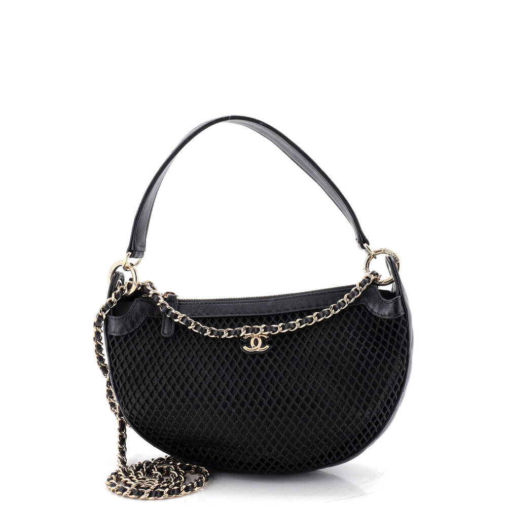 Chanel Half Moon Clutch with Chain